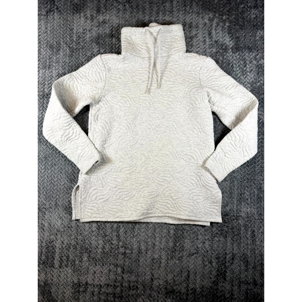 Carve Designs Milford Tunic Sweater Womens 2XS Gray Cotton Thumbhole Relaxed